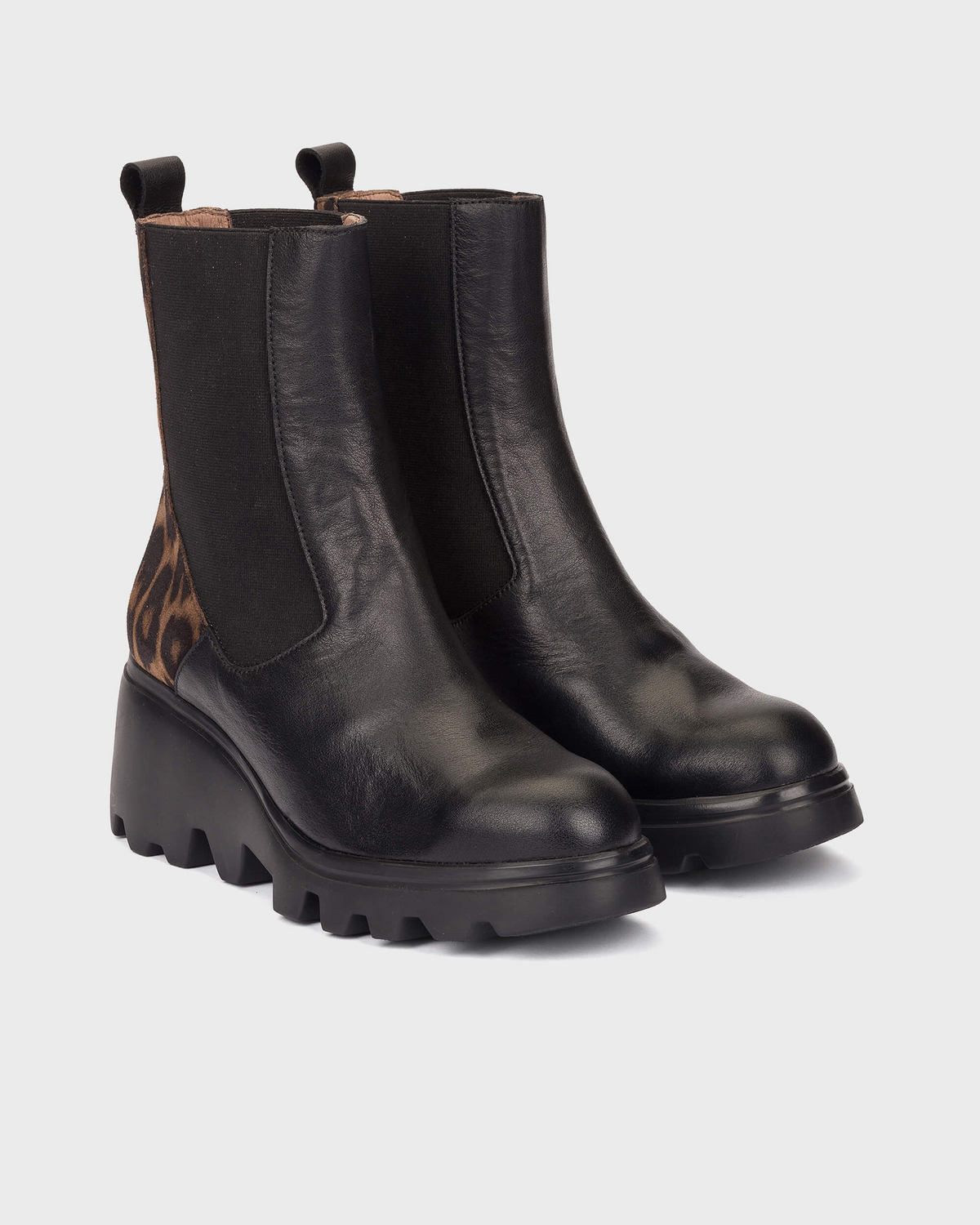 Alice Black & Animal Print Boots - G-7032
