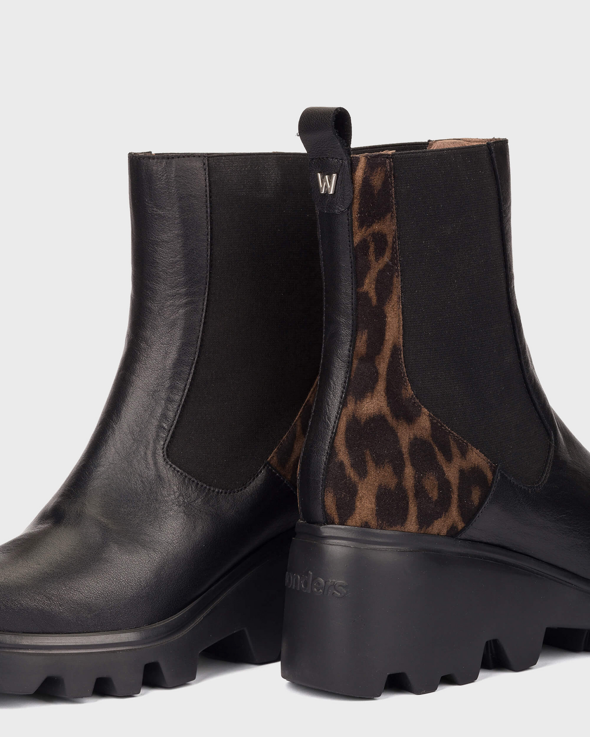 Alice Black & Animal Print Boots - G-7032
