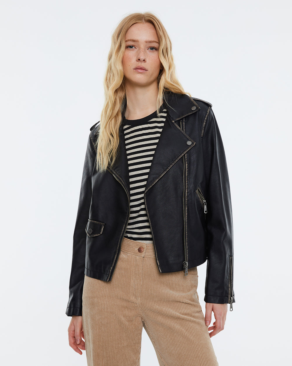 Black Biker Jacket 5050