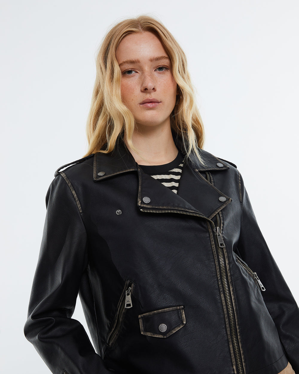 Black Biker Jacket 5050
