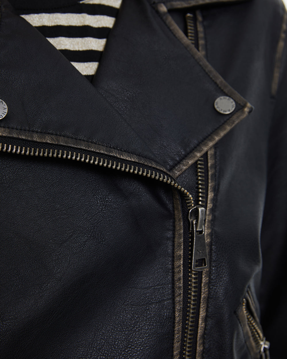 Black Biker Jacket 5050