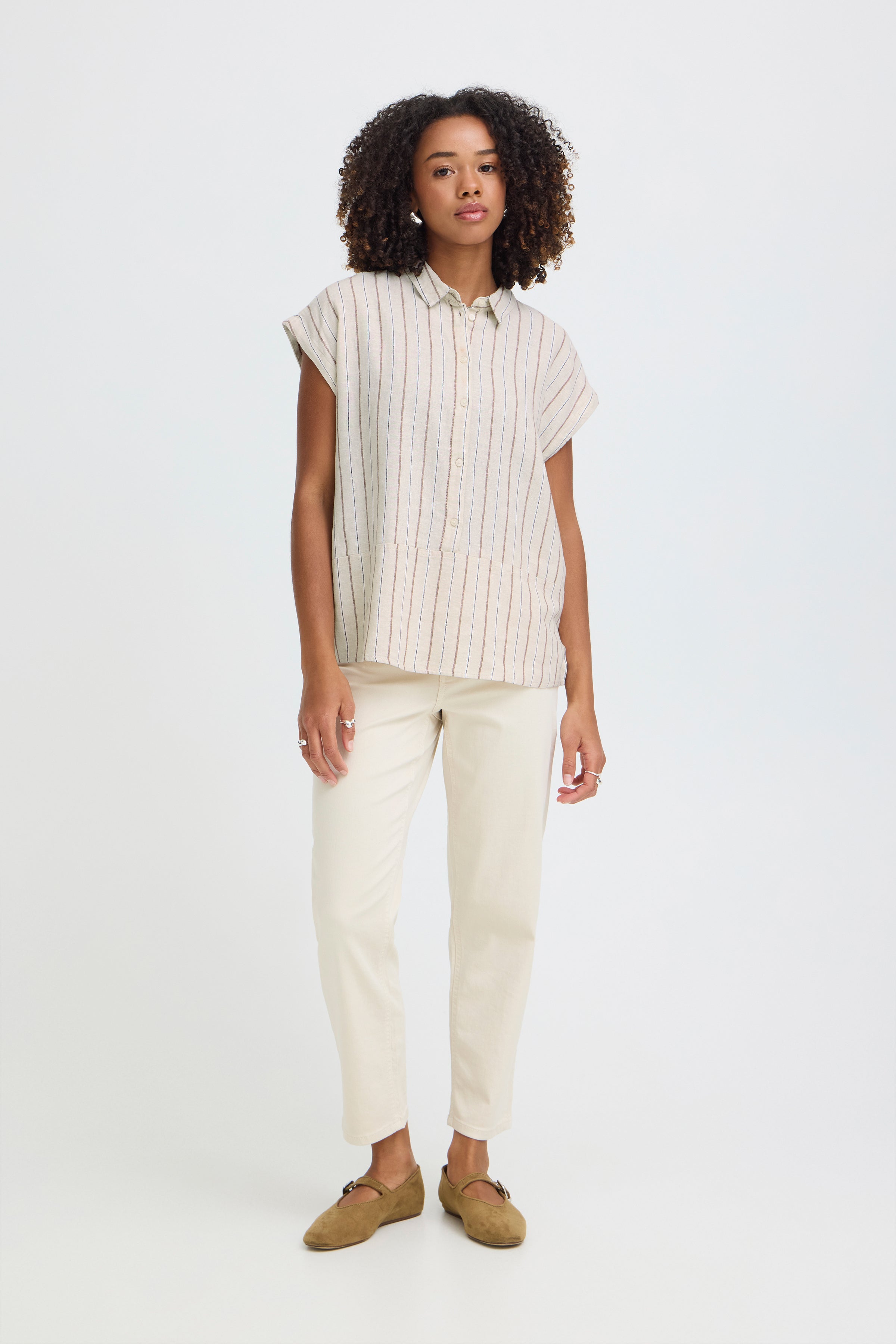 Linno Brown Stripe Shirt - 20122922
