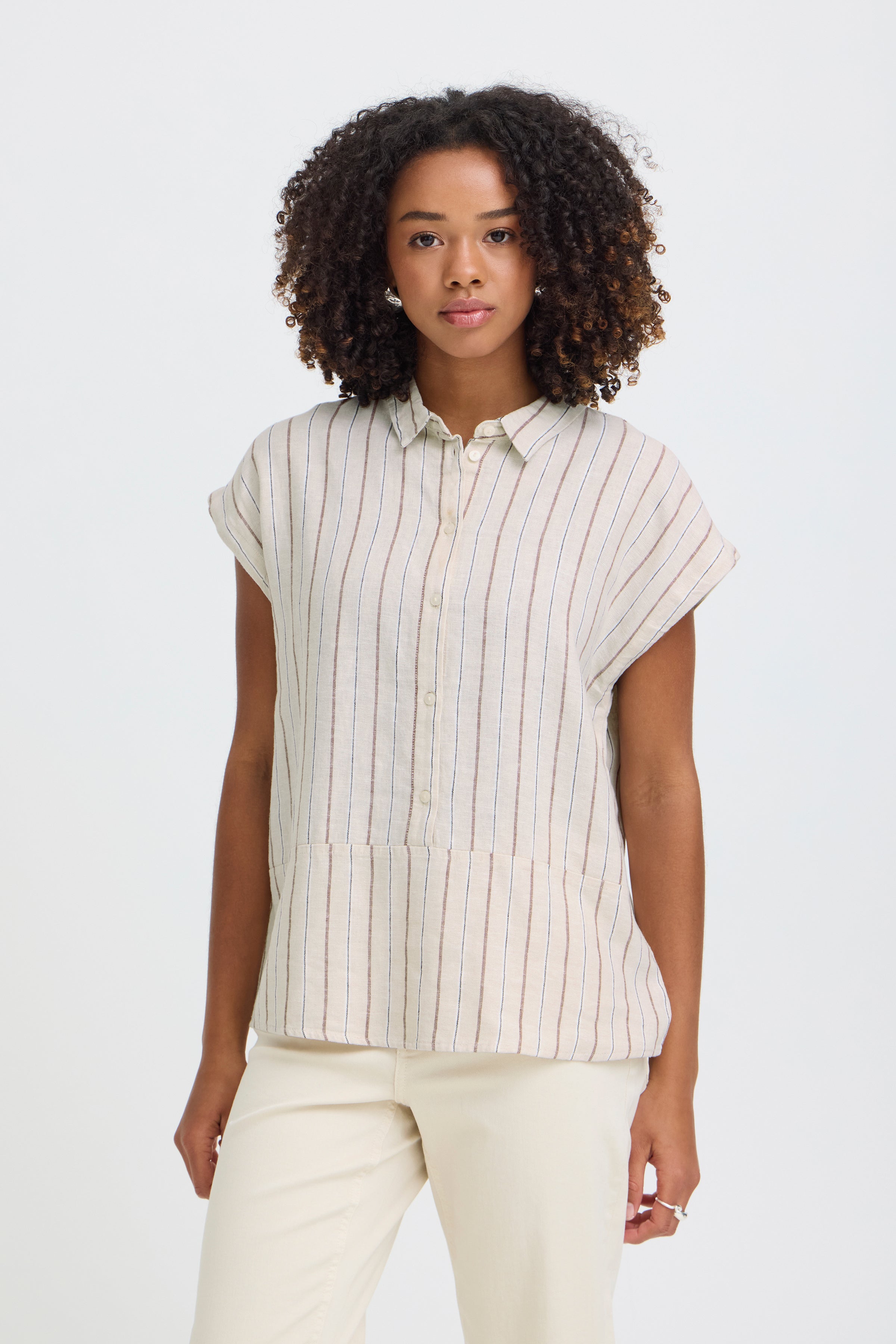 Linno Brown Stripe Shirt - 20122922