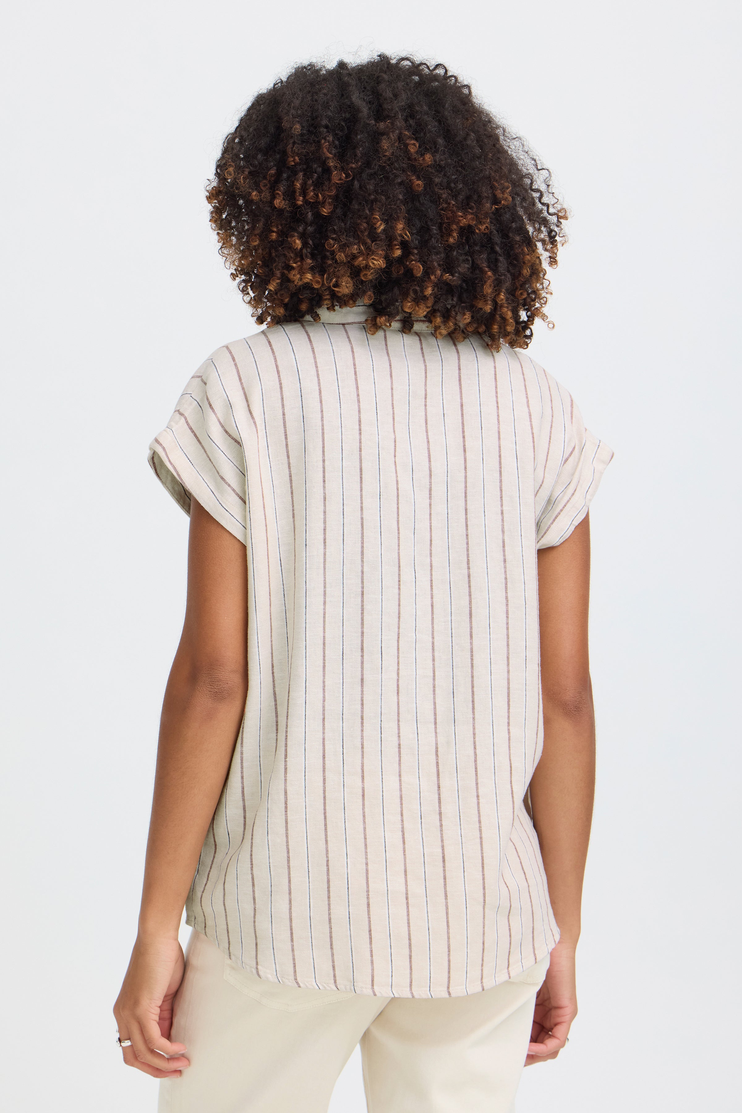 Linno Brown Stripe Shirt - 20122922