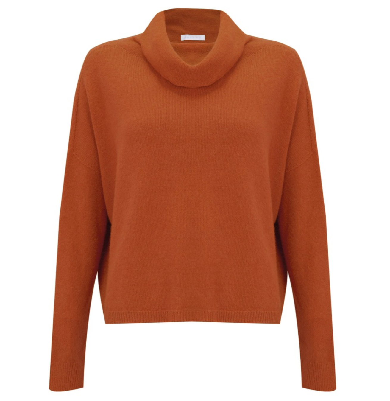 Jannie Burnt Orange Cowl Sweater