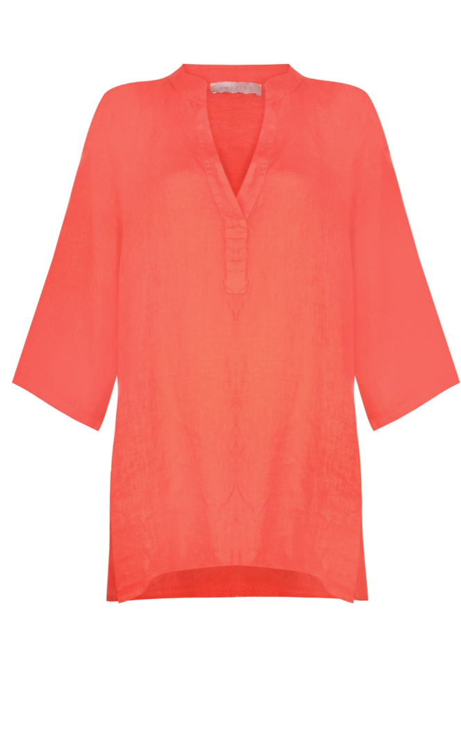 Jenny X Coral Grandad Shirt