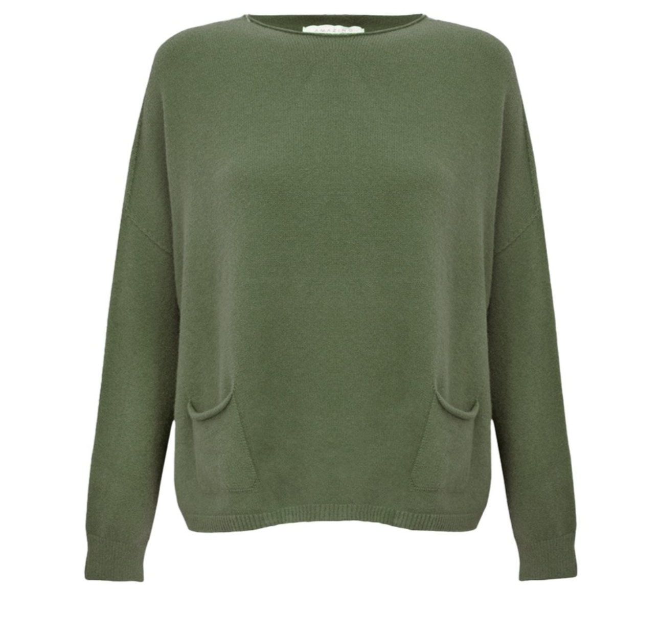 Jodie Sage Green Pocket Sweater