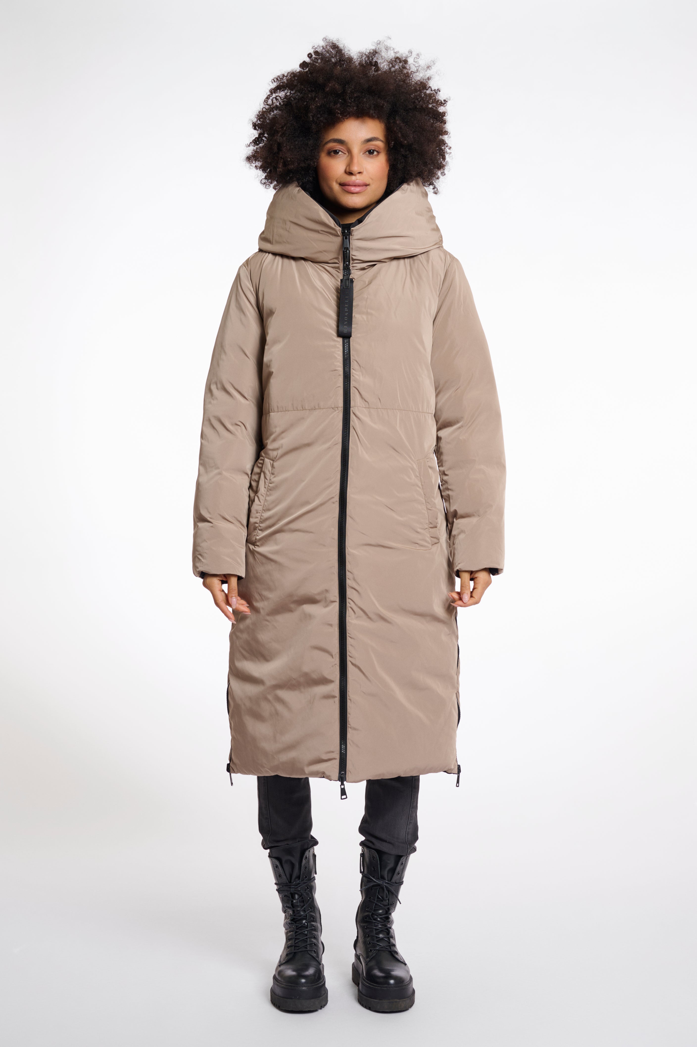 Keila Black & Toffee Reversible Coat