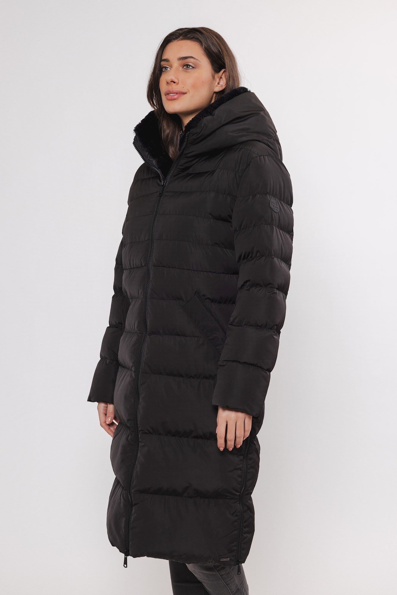 Keilafur Black Padded Coat