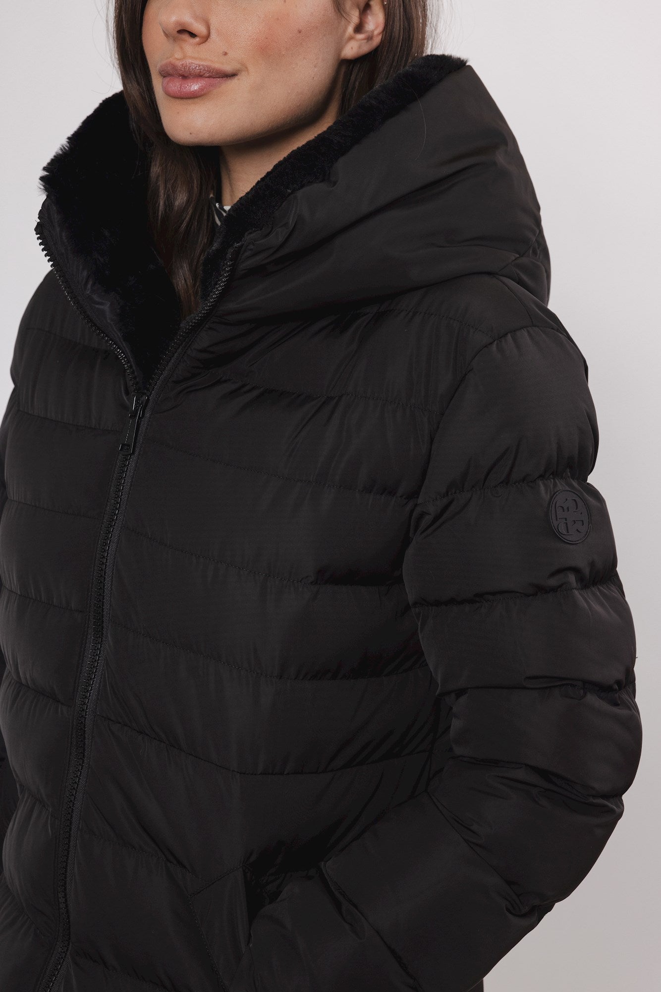 Keilafur Black Padded Coat