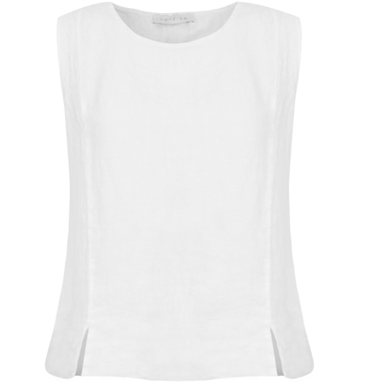 Lucie White Linen Top