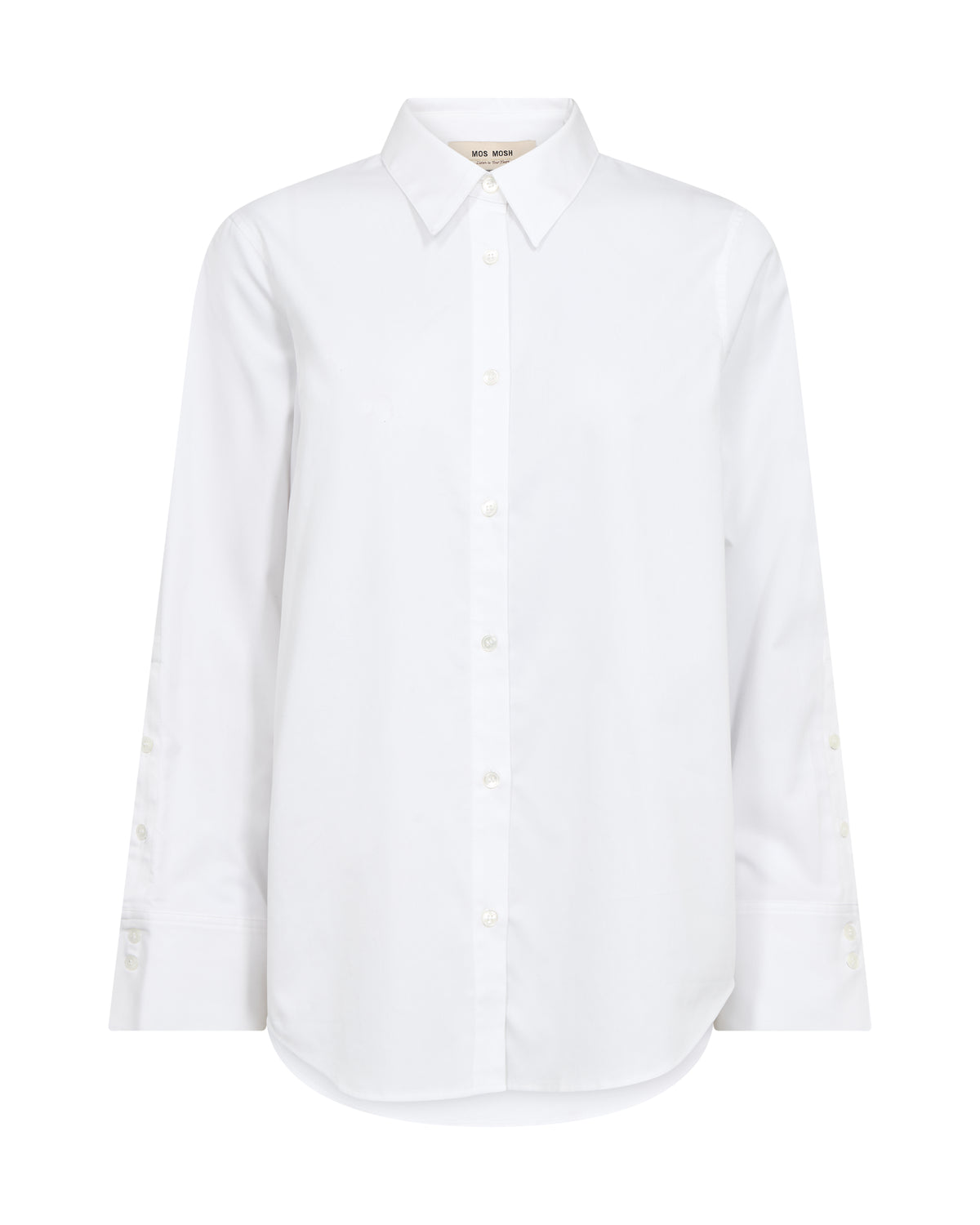 Winola White Cotton Twill Shirt - 182350