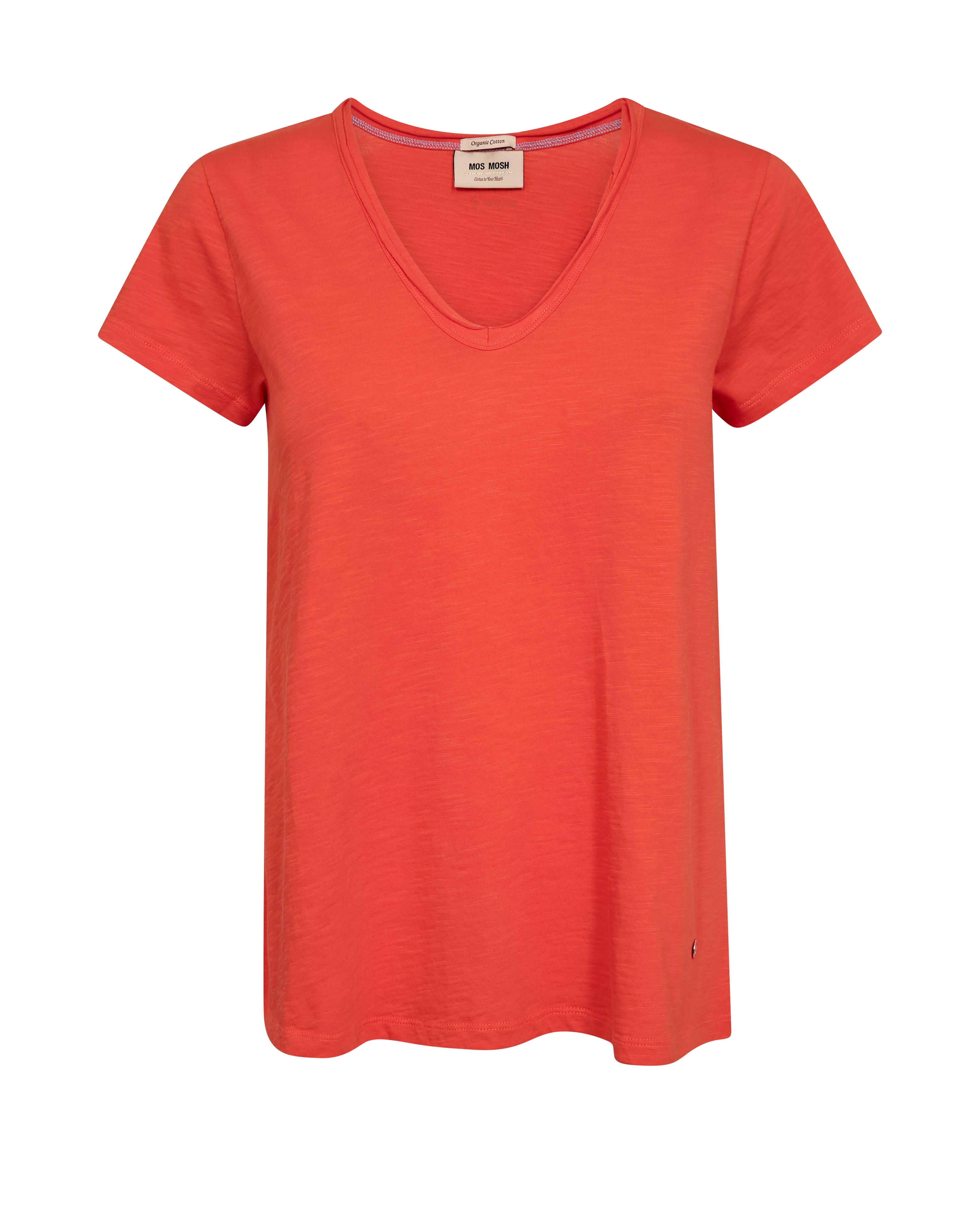 Spicy Orange Tulli V Neck T-Shirt - 160920