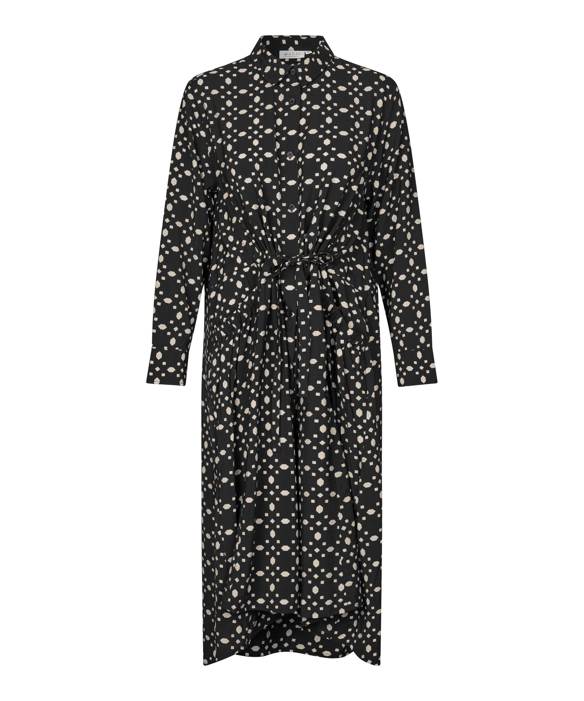 Novany Black Print Dress - 1011496
