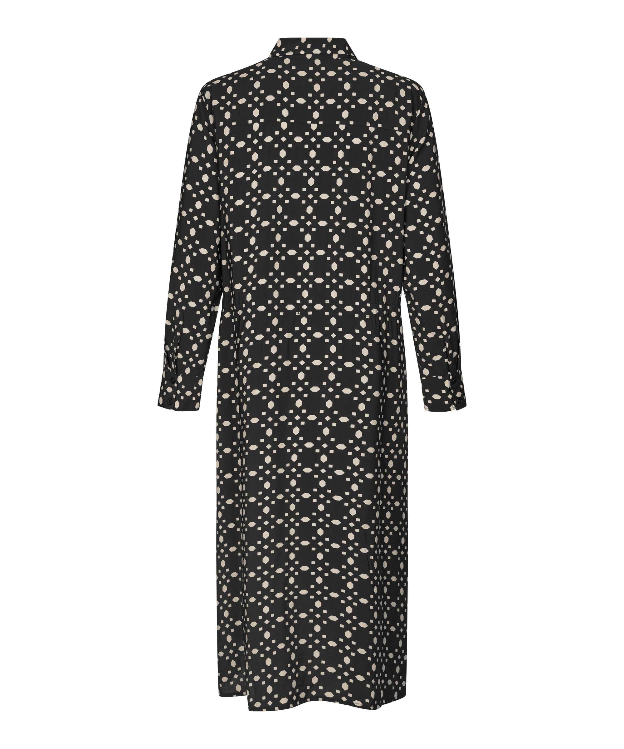 Novany Black Print Dress - 1011496