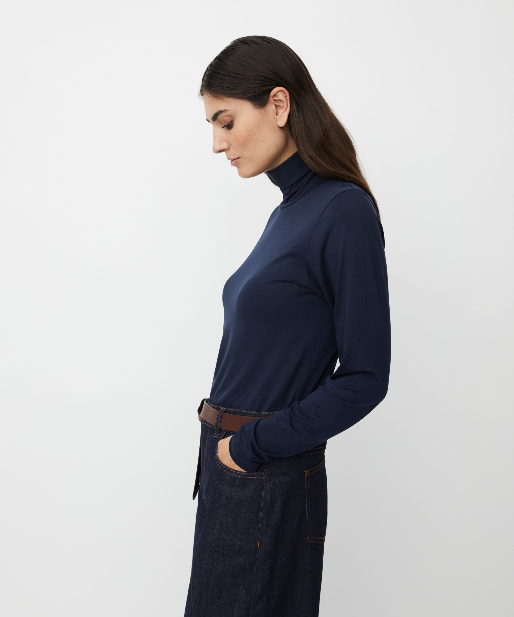 Brooklyn Navy Polo Neck - 1008467
