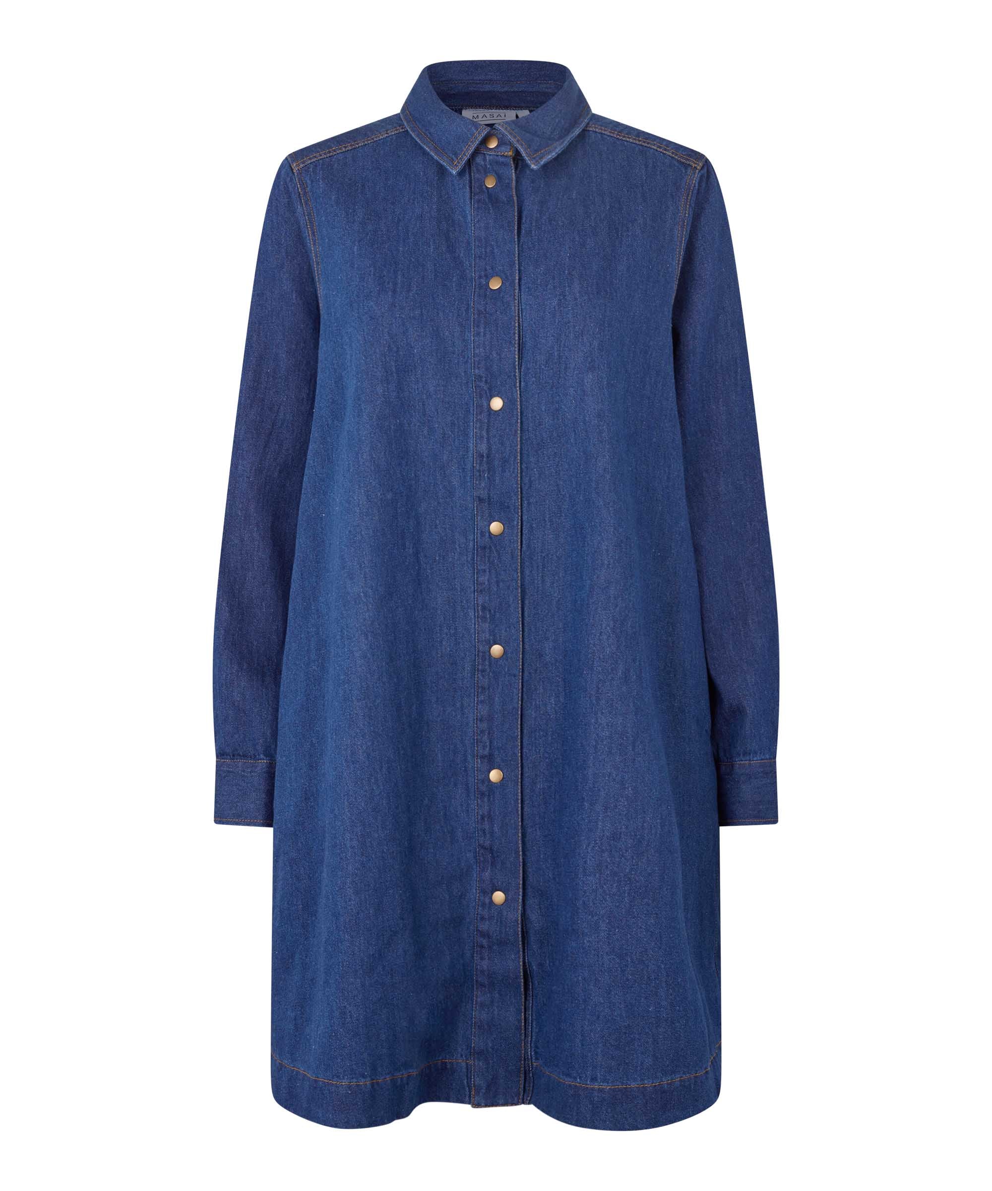 Ingelena Denim Longline Shirt/Dress - 1011169