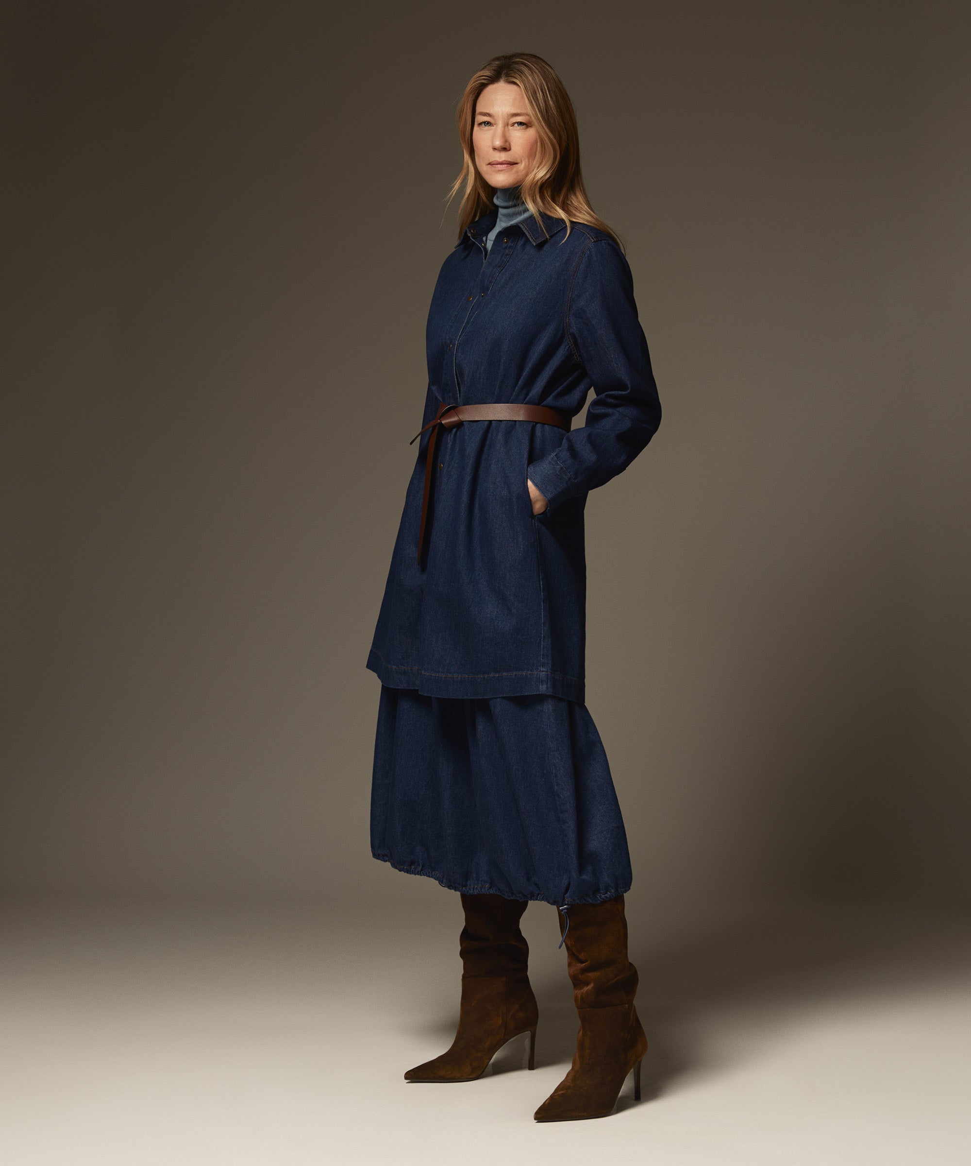 Ingelena Denim Longline Shirt/Dress - 1011169