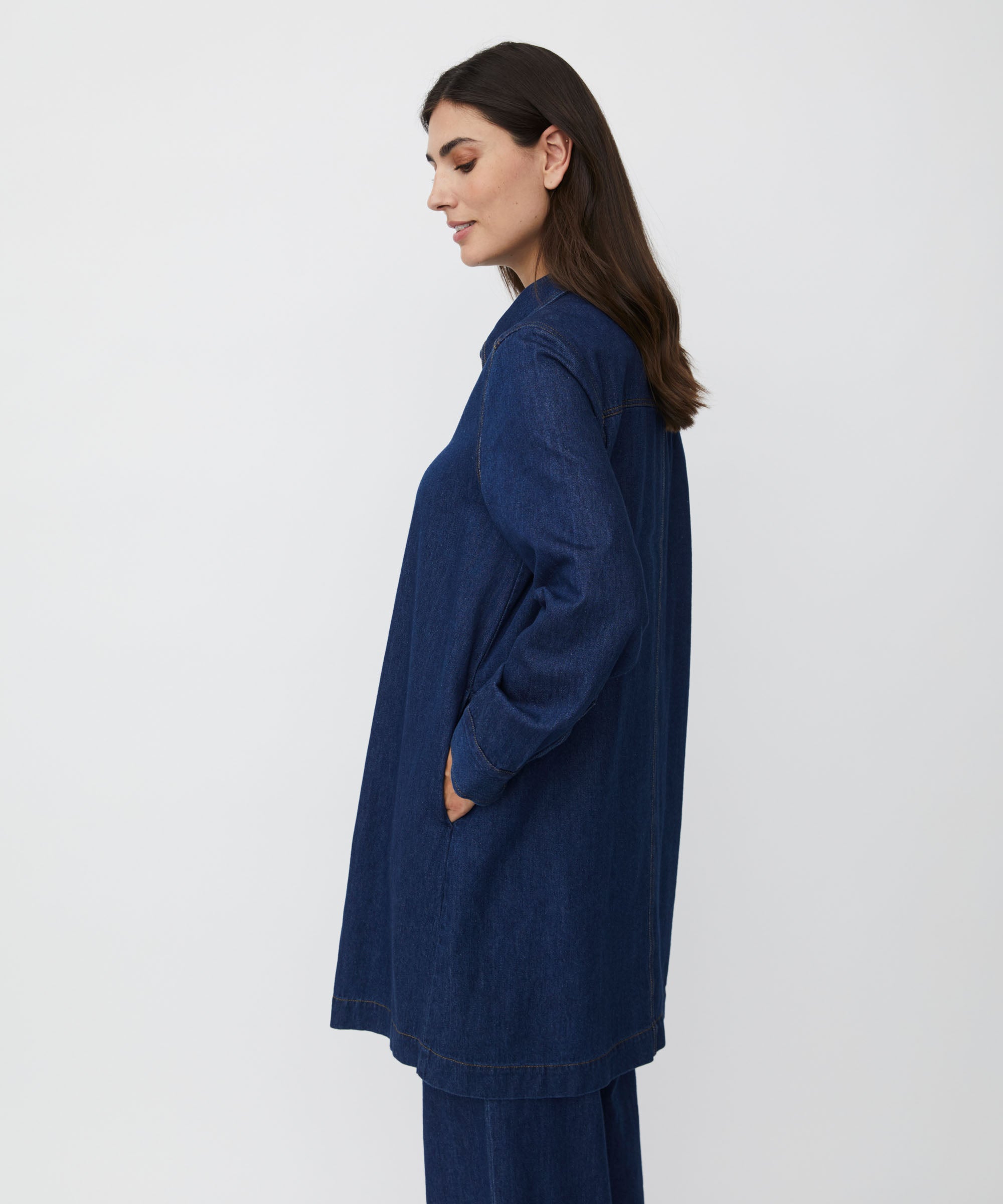 Ingelena Denim Longline Shirt/Dress - 1011169