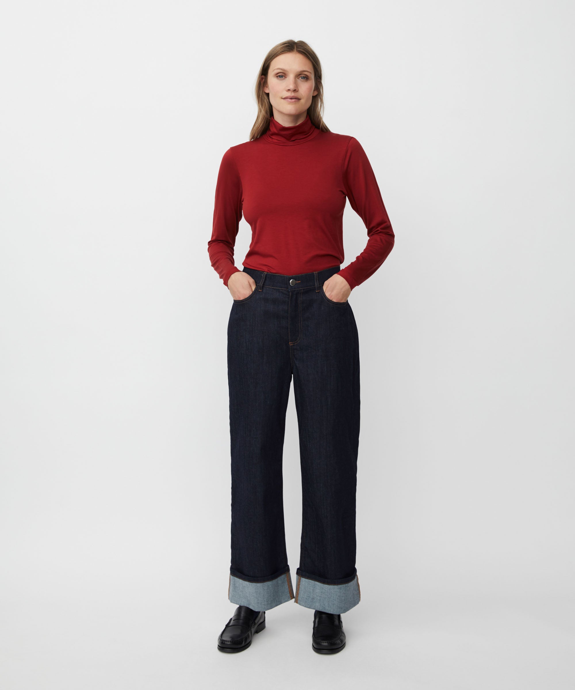 Brooklyn Red Dahlia Polo Neck - 1008467