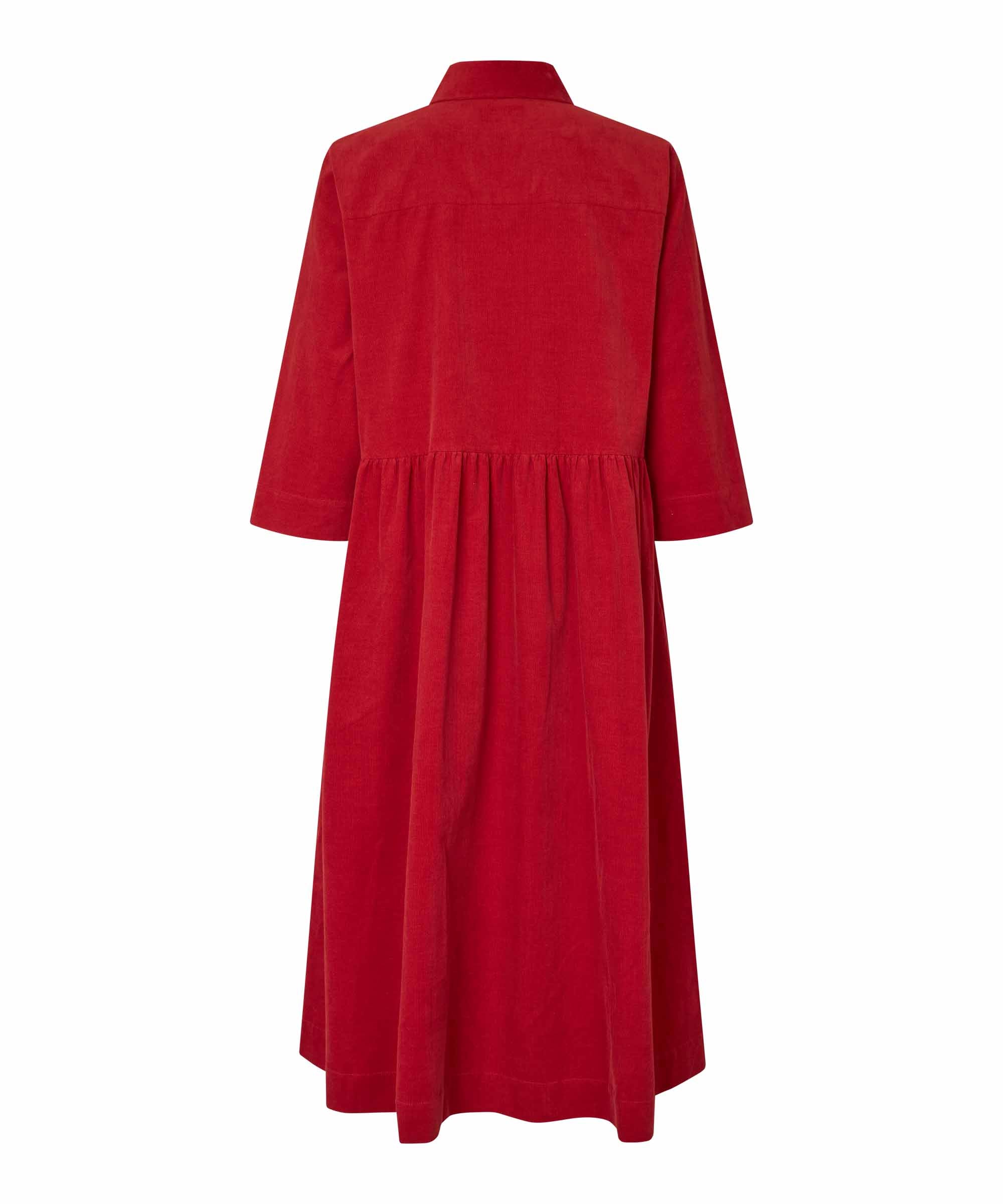 Nynisla Red Dahlia Needlecord Dress - 1011142