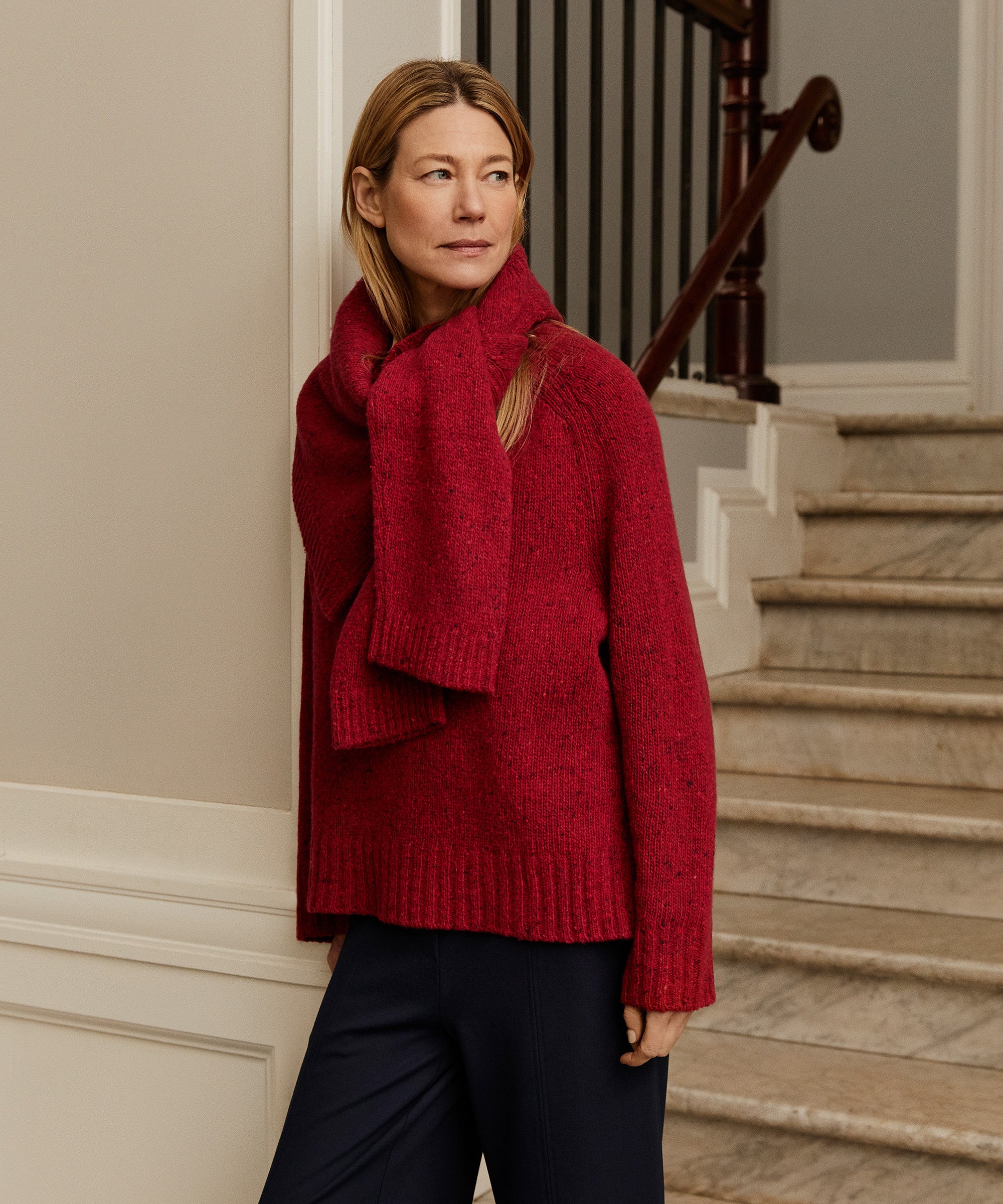 Fenoria Red Dahlia Pullover - 1011146