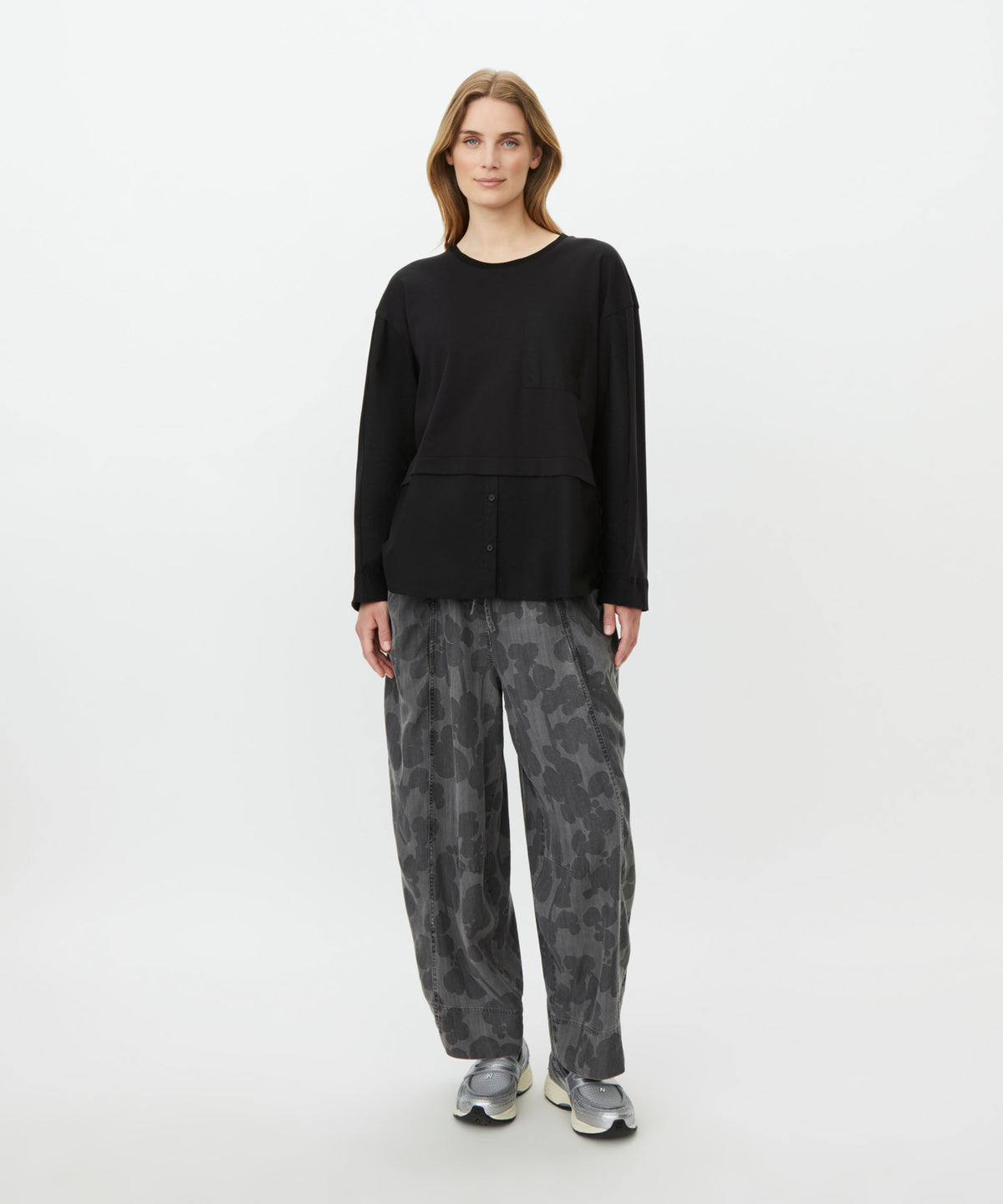 Phenyo Frost Grey Barrel Trousers - 1012947