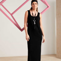 Black Basic Jersey Dress - NAS25114