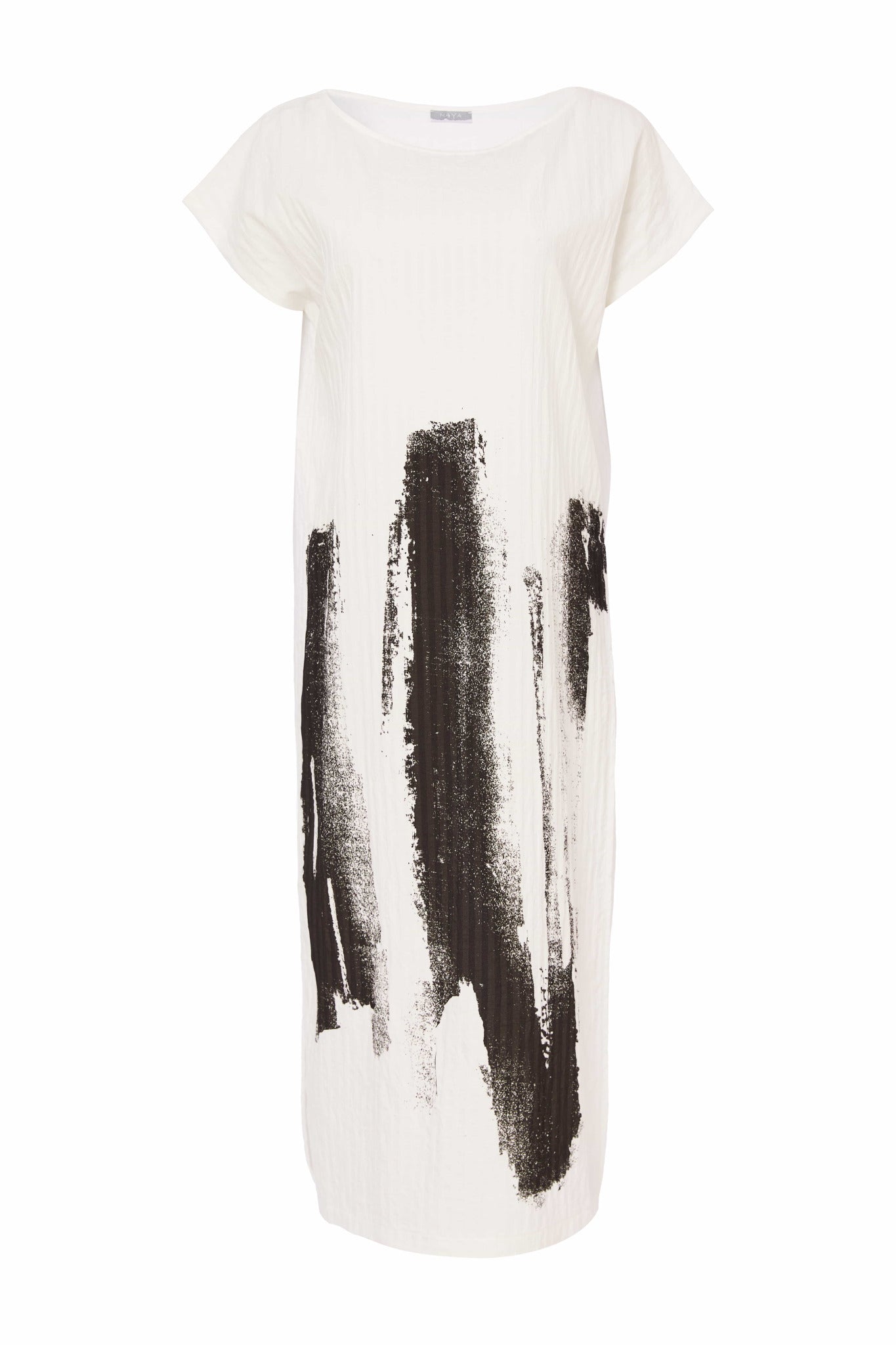 White Brushstroke Tunic - NAS25117
