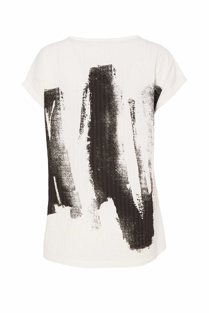 White Brushstroke Top - NAS25118