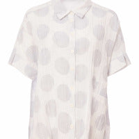Silver Crinkle Spot Shirt - NAS25164