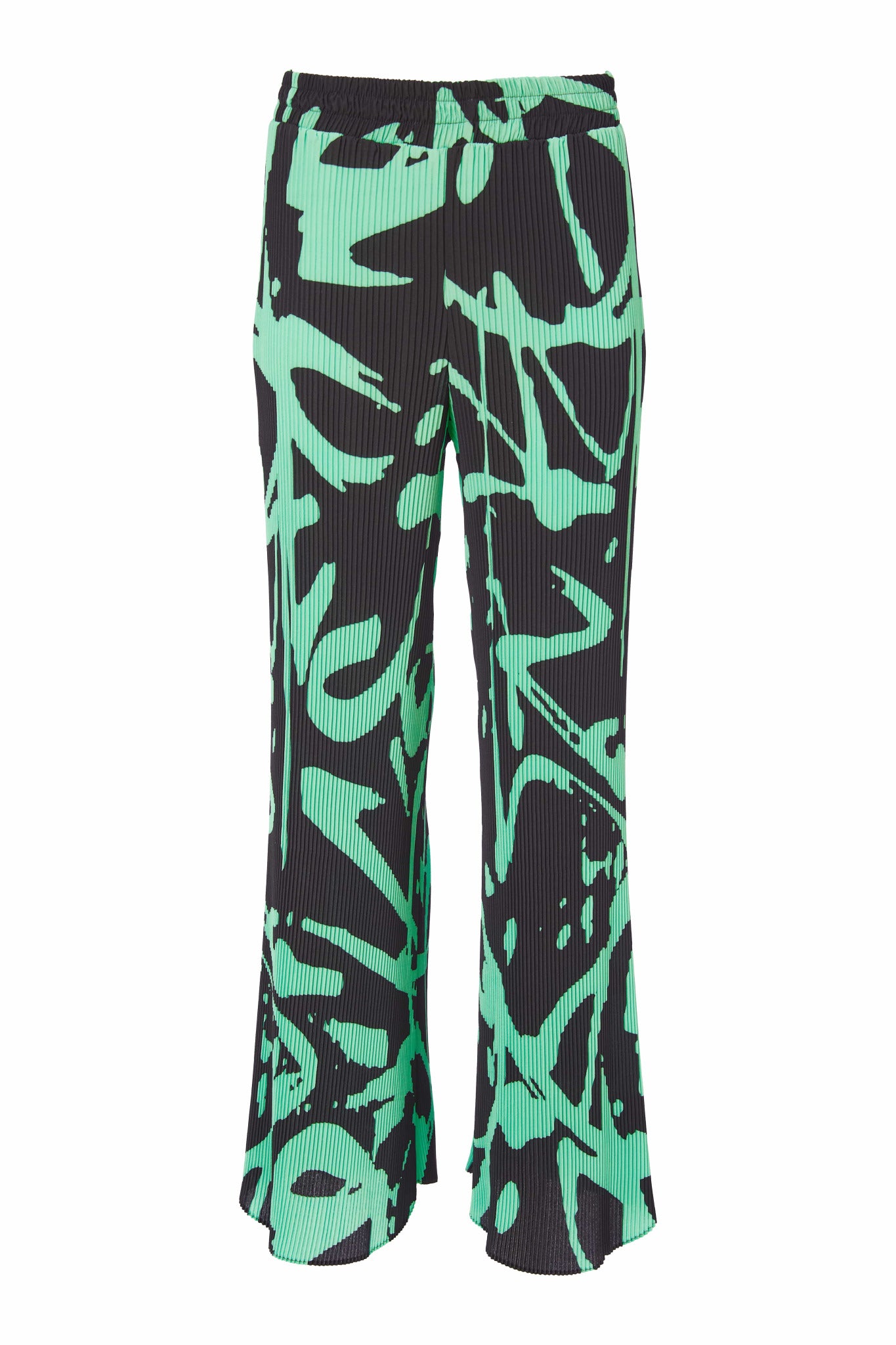Black & Green Pleat Trousers - NAS25184