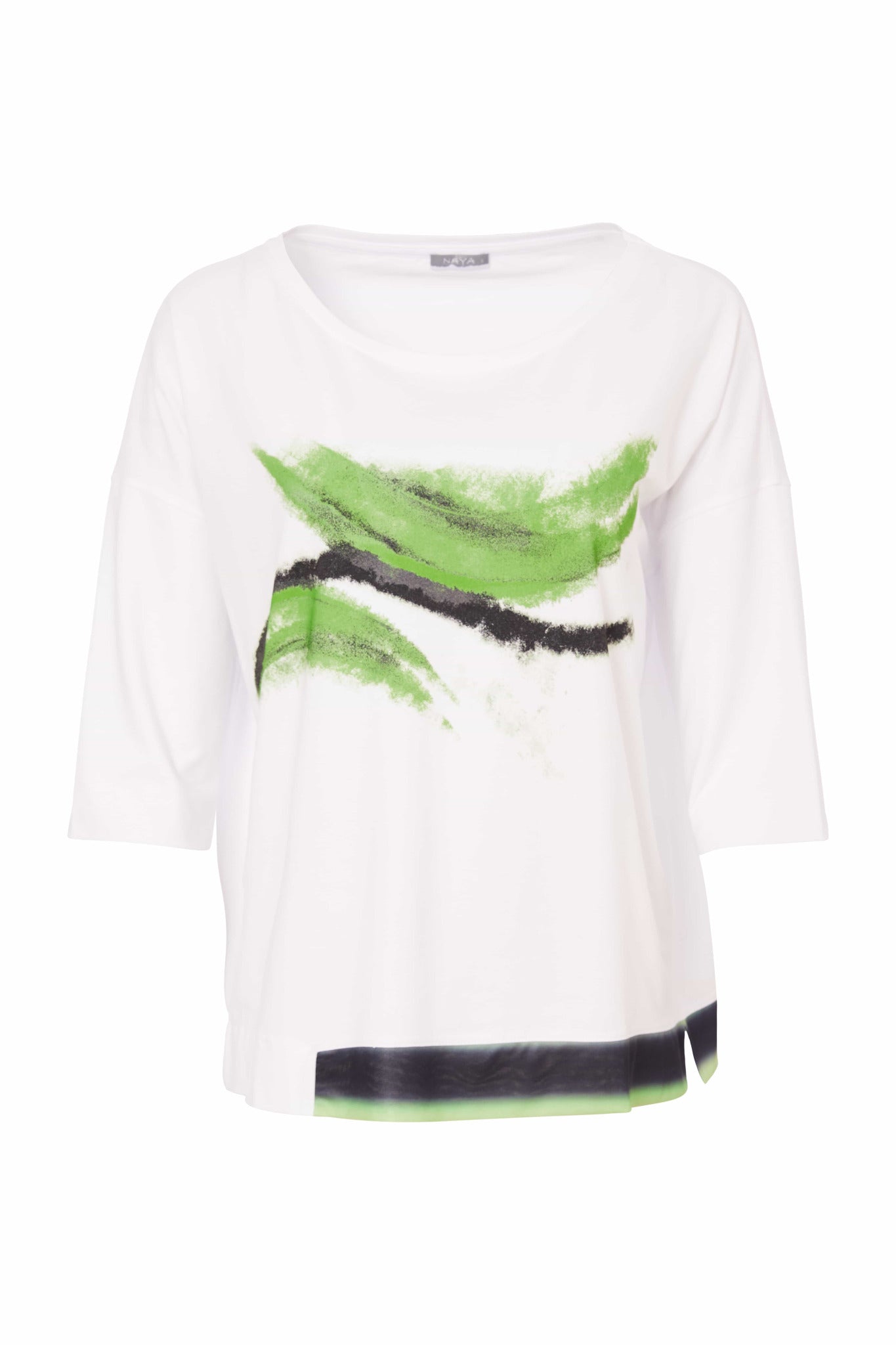 Green Print White Top - NAS25197