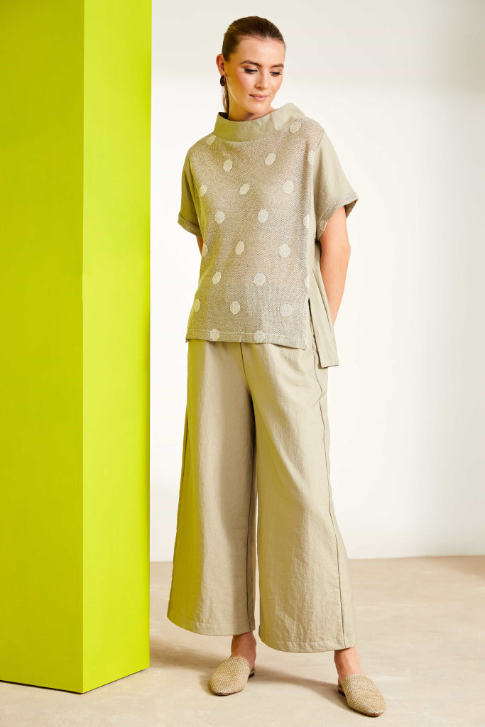 Biscuit Wide Leg Trousers - NAS25231