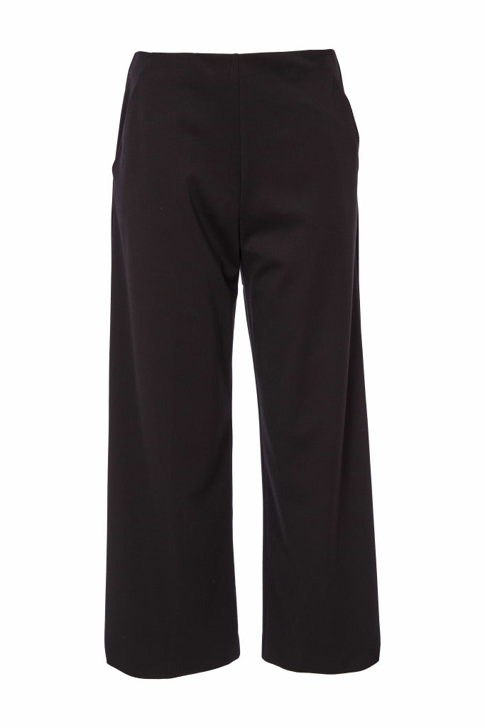 Black Wide Leg Trousers - NAS25239