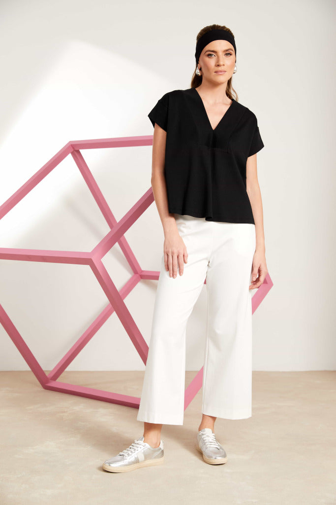 Cream Wide Leg Trousers - NAS25239