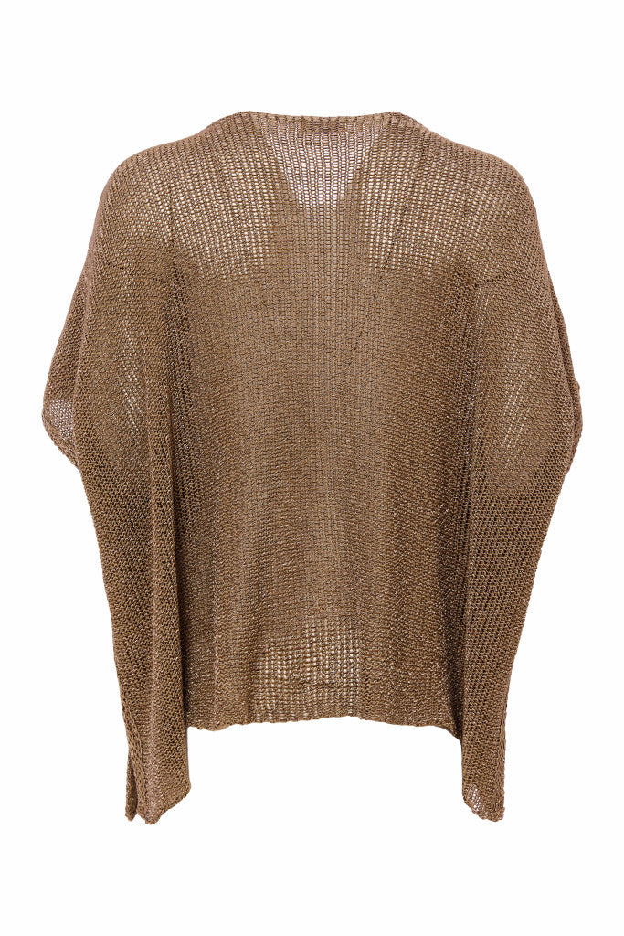 Toffee Oversize V Neck Knit - NAS25308