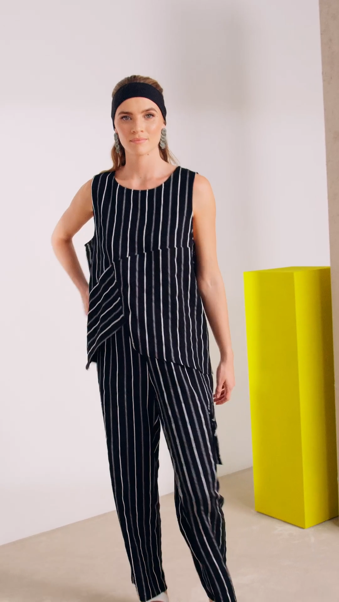 Black & White Striped Top - NAS25336