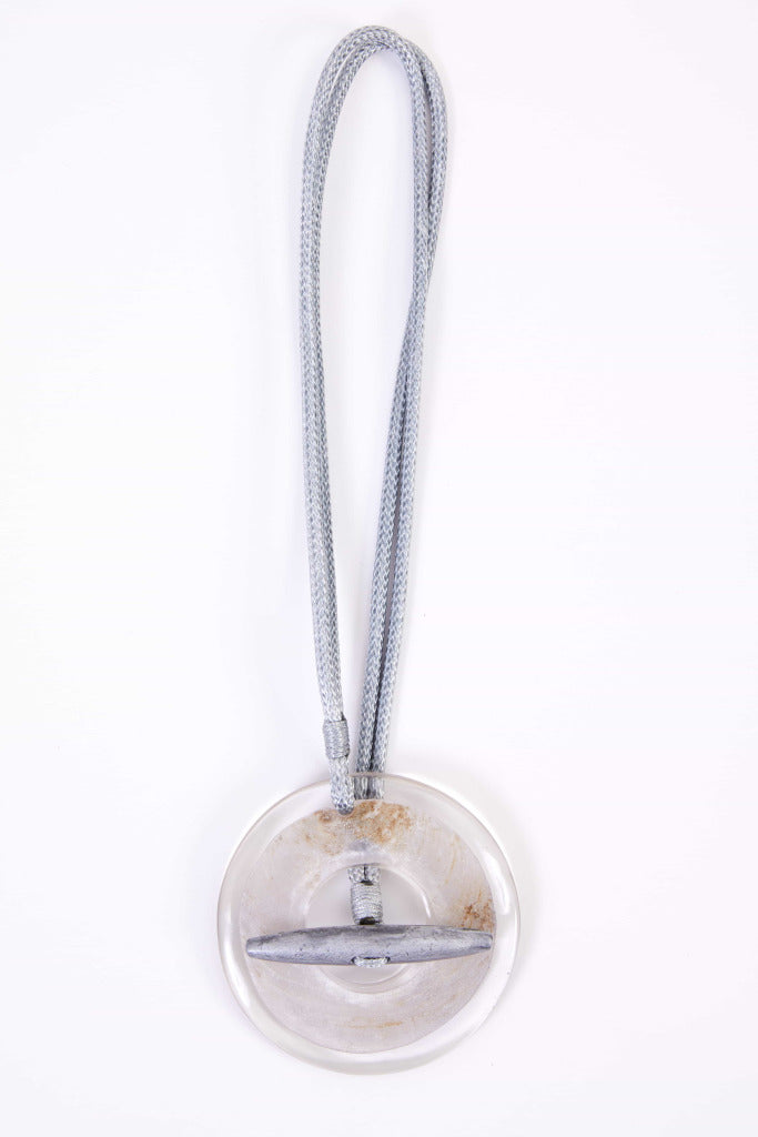 Silver Circle Necklace - NAS25348