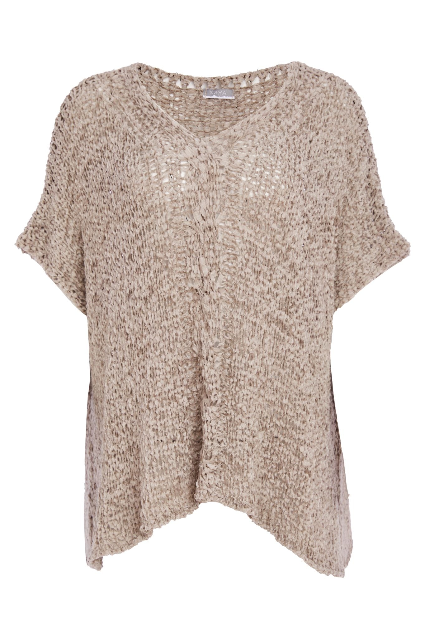 Taupe Waffle Effect Knit - NAS26121