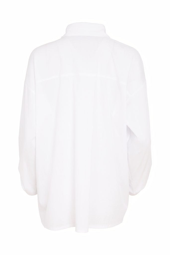 White & Black Placement Print Shirt - NAS26139