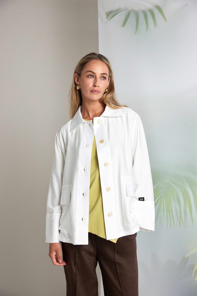 White Button Through Jacket - NAS26156