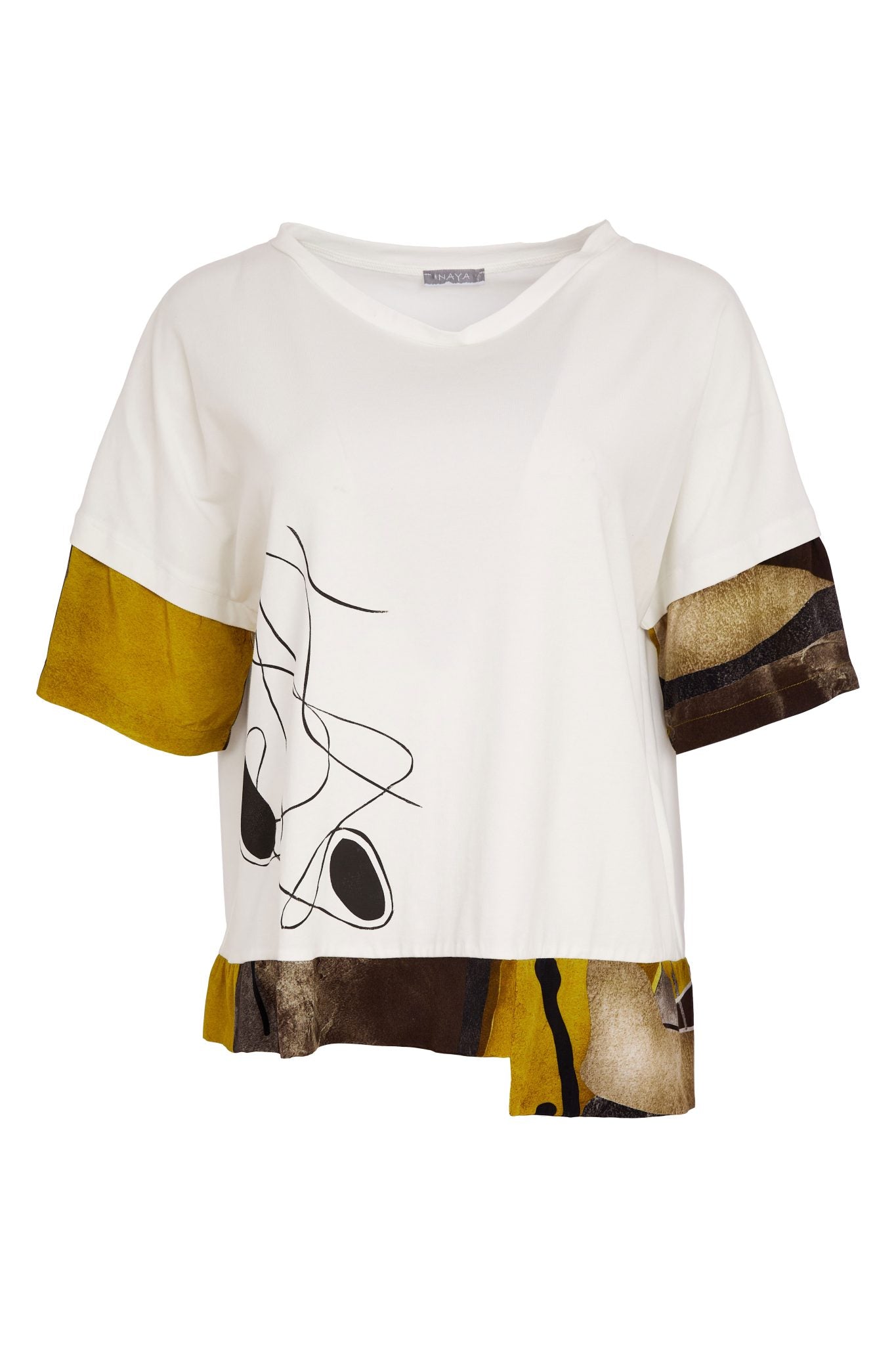 Oasis Print Trim Top - NAS26262