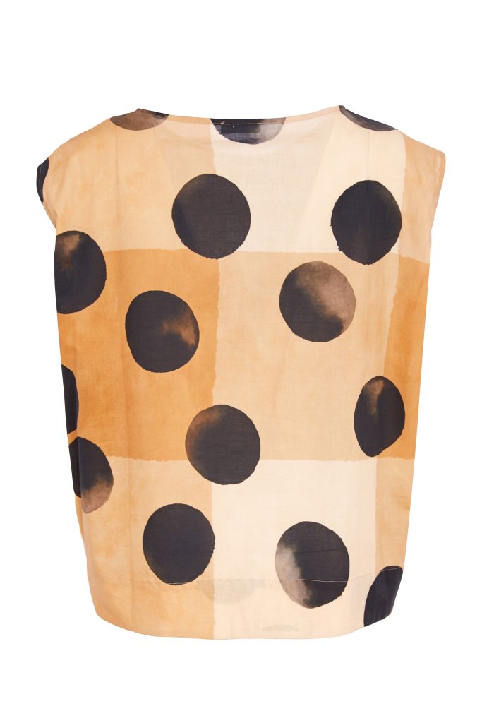 Tan Spot Print Top - NAS26277