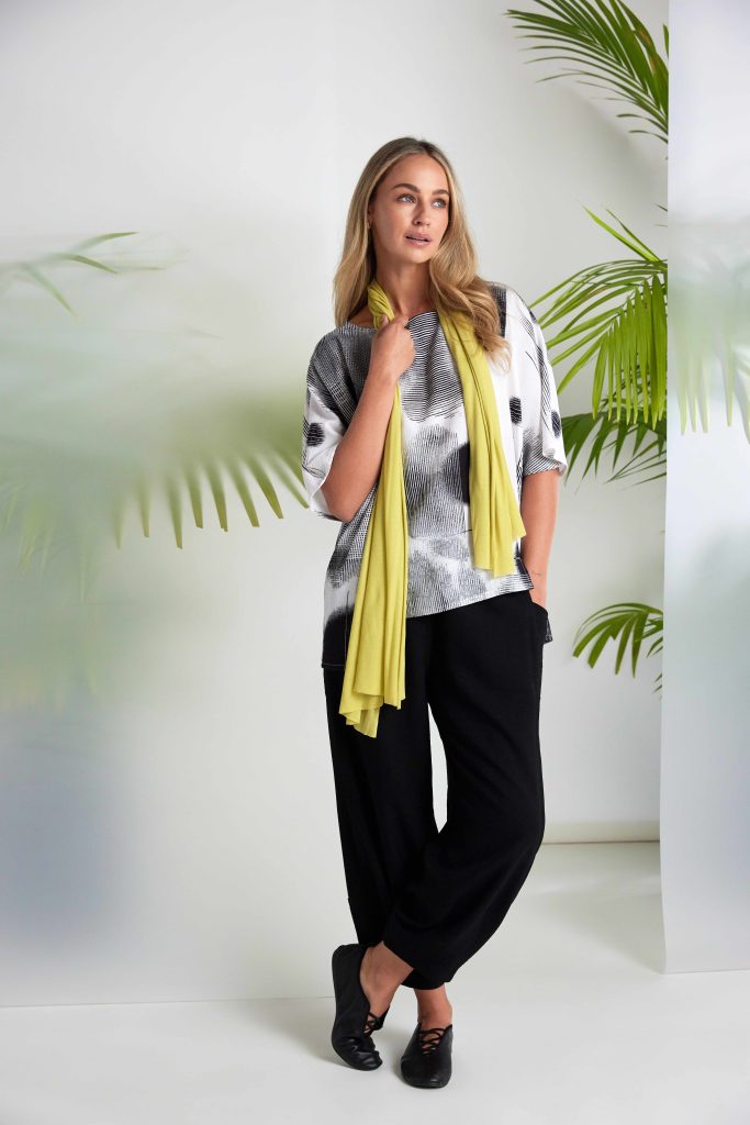 White & Black Faded Spot Tunic - NAS26311