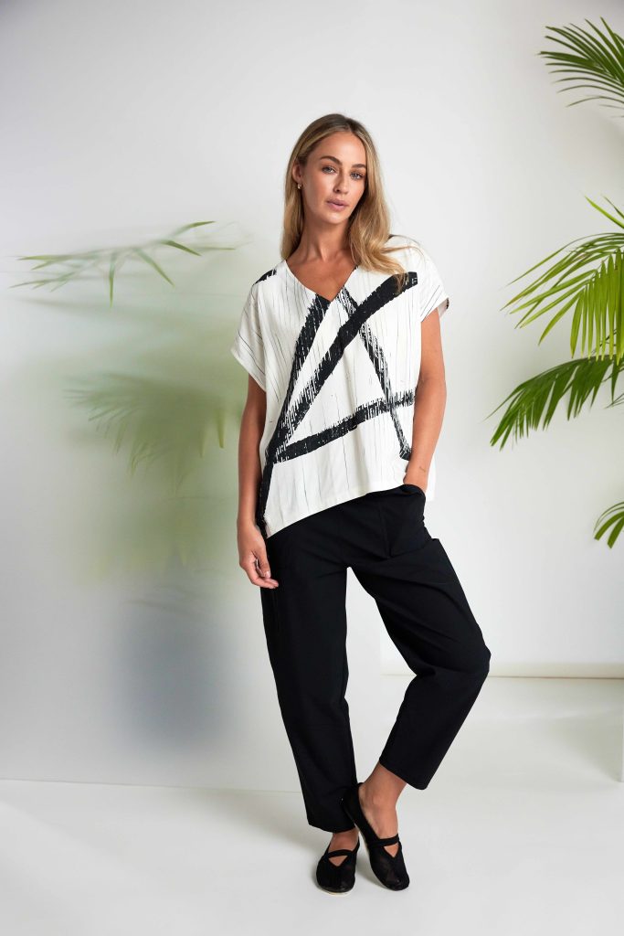 Black & White Patch Pocket Trousers - NAS262129