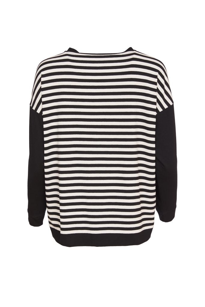 Black & Sand Stripe Top - NAW24132