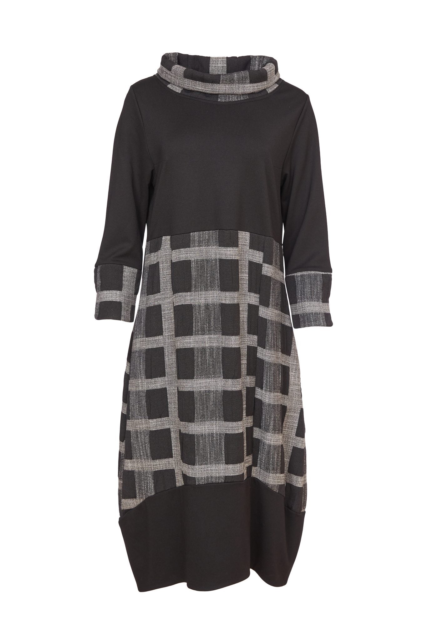 Black & Grey Check Dress - NAW24214