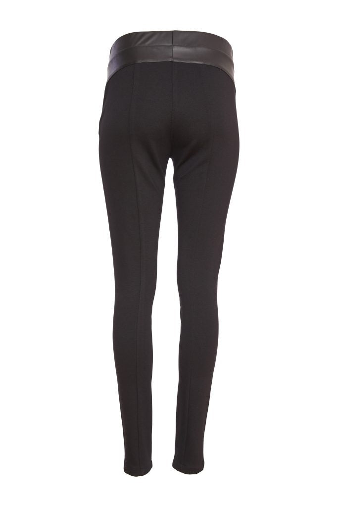 Black Leatherette Leggings - NAW25104