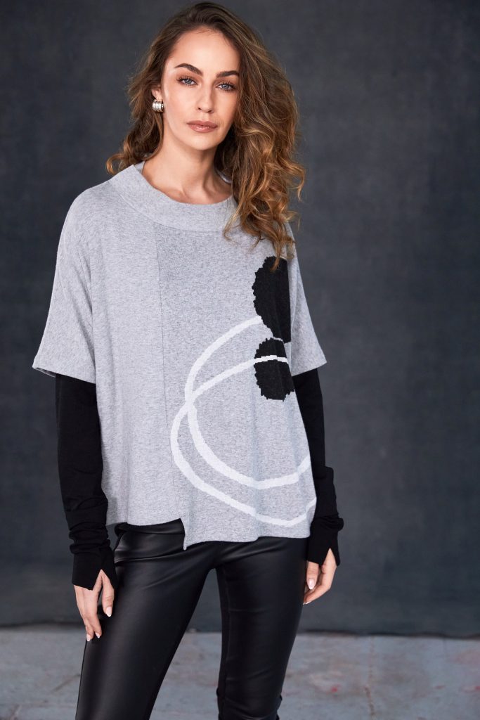 Silver Contrast Knit - NAW25167